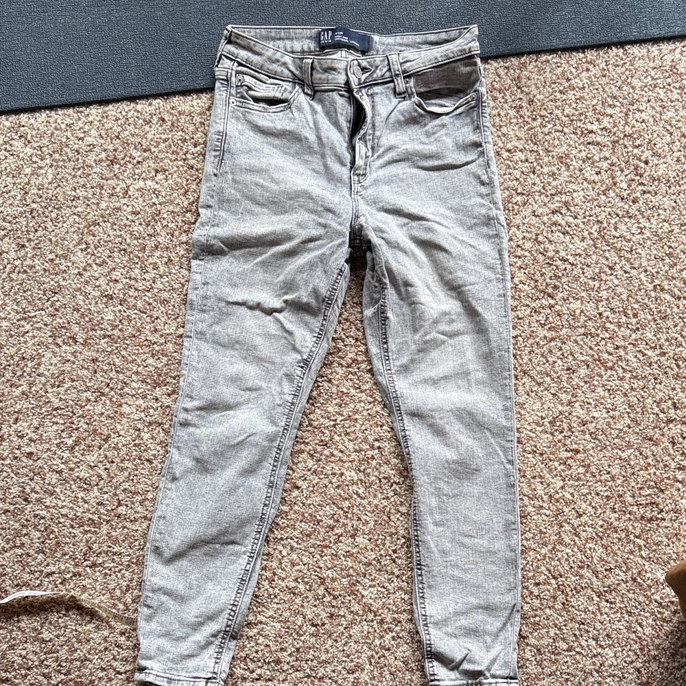 GAP Denim High Rise Leggings in Gray size 8R